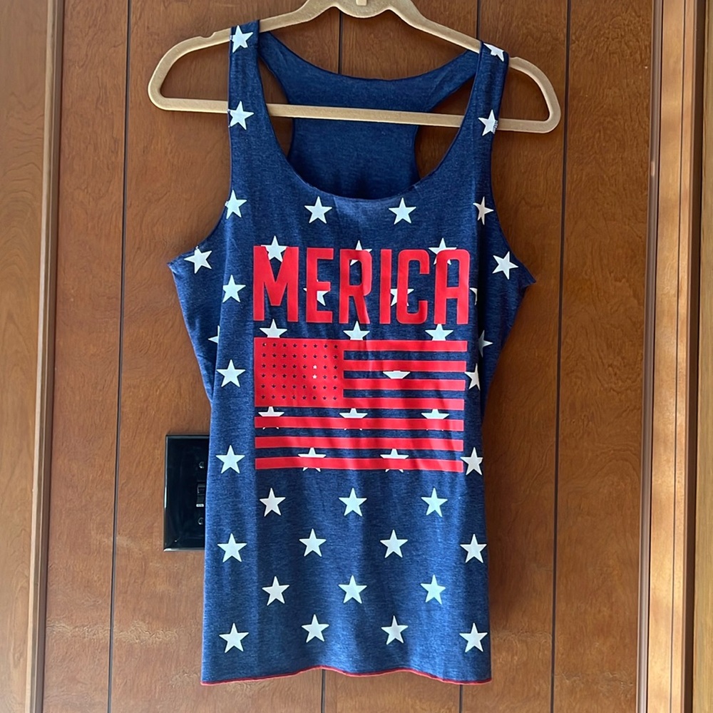 America 4th of July Tank Top. Size small